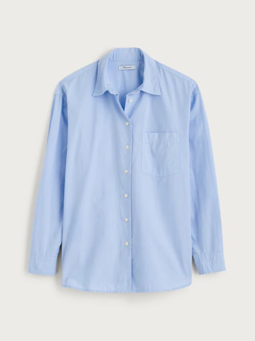Madewell The Easy Shirt in Poplin in Light Blue M - Picture 6 of 9
